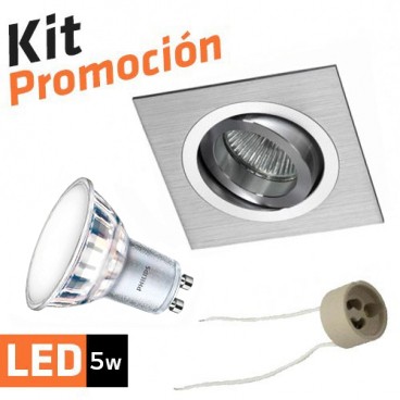 Pack 5x Focos Empotrables Led 9w 4500k Cuadrado Blanco con Ofertas en  Carrefour